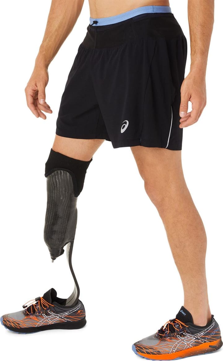 Asics Men's Fujitrail Short Performance Black/Blue Harmony Asics Asics Men's Fujitrail Short Performance Black/Blue Harmony Asics