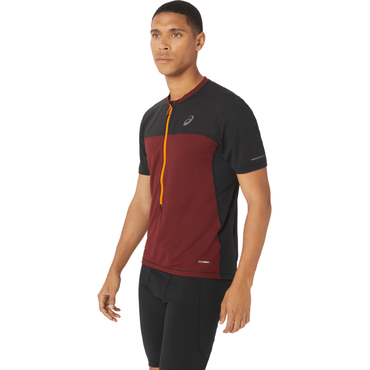 Asics Men's Fujitrail Short Sleeve Top Antique Red/Performance Black Asics