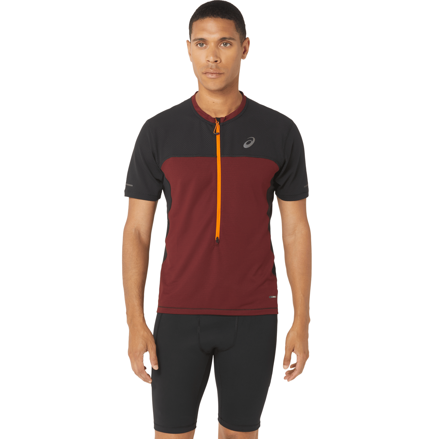 Asics Men's Fujitrail Short Sleeve Top Antique Red/Performance Black