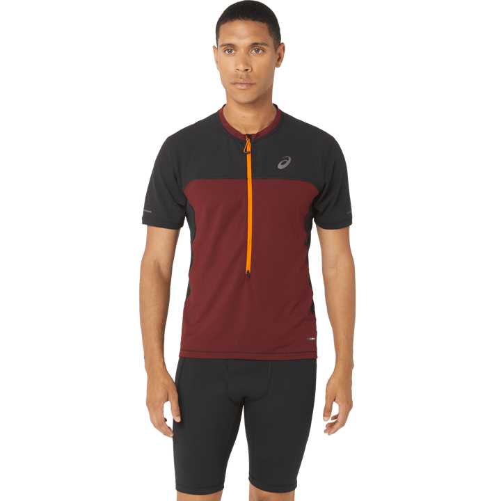 Asics Men's Fujitrail Short Sleeve Top Antique Red/Performance Black Asics