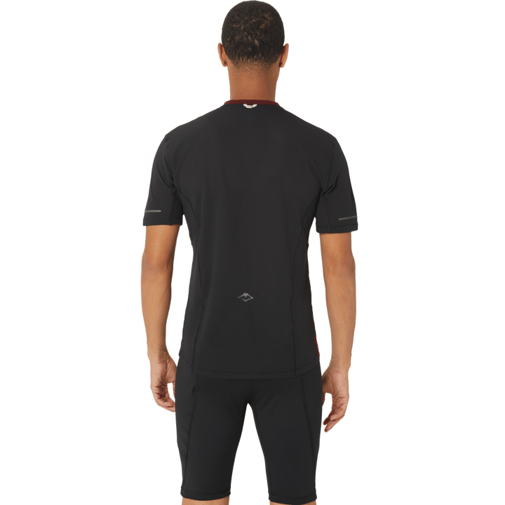 Asics Men's Fujitrail Short Sleeve Top Antique Red/Performance Black Asics