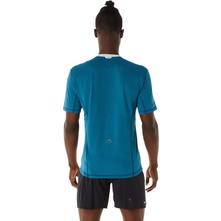 Asics Men's Fujitrail Short Sleeve Top Ink Teal/Light Sage Asics