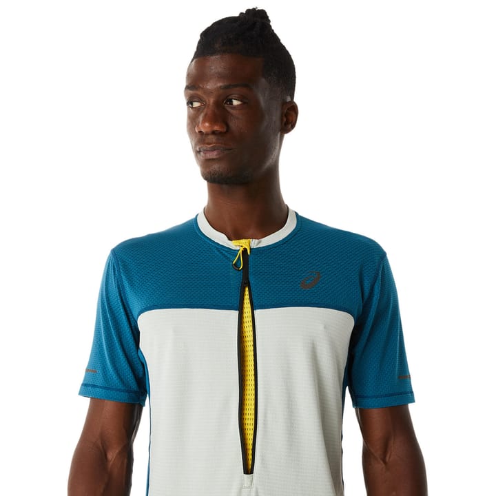 Asics Men's Fujitrail Short Sleeve Top Ink Teal/Light Sage Asics