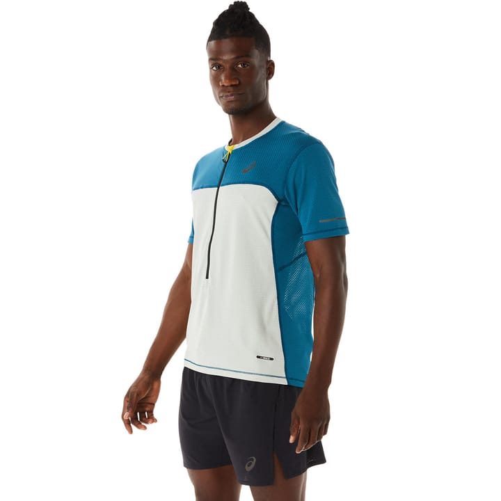 Asics Men's Fujitrail Short Sleeve Top Ink Teal/Light Sage Asics