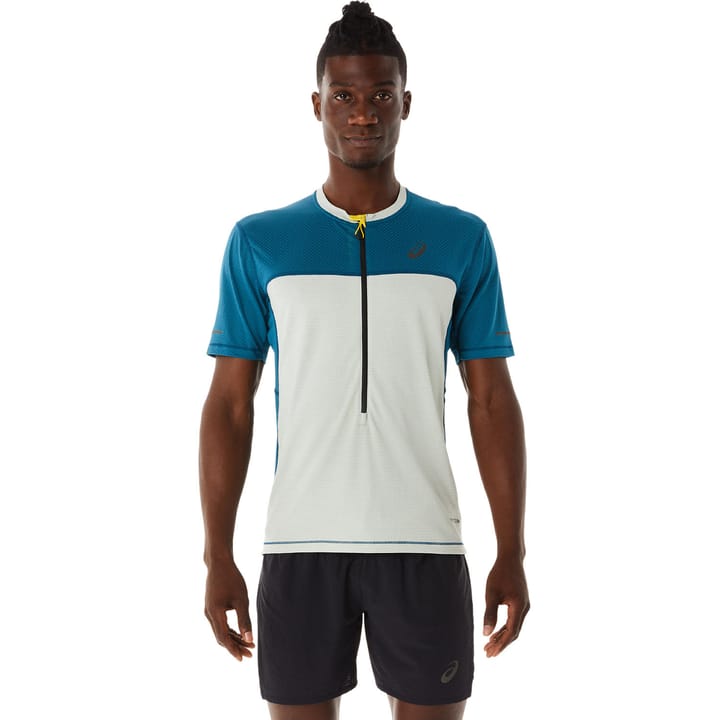 Asics Men's Fujitrail Short Sleeve Top Ink Teal/Light Sage Asics