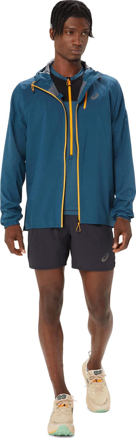 Men's Fujitrail Waterproof Jacket Magnetic Blue Asics