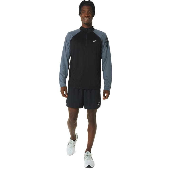 Men's Icon Long Sleeve 1/2 Zip Performance Black/Carrier Grey Asics