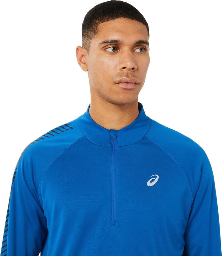 Asics Men's Icon LS 1/2 Zip Lake Drive/Performance Black Asics