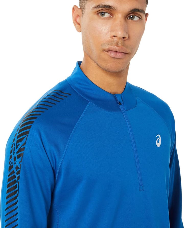 Asics Men's Icon LS 1/2 Zip Lake Drive/Performance Black Asics