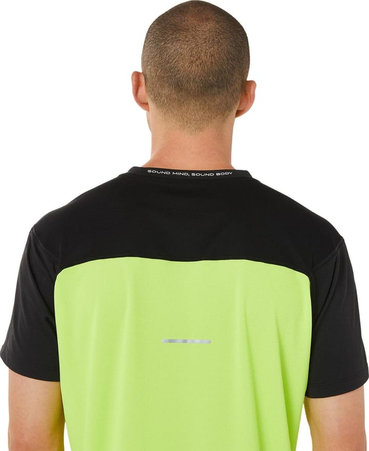 Men's Race SS Top PERFORMANCE BLACK/HAZARD GREEN Asics