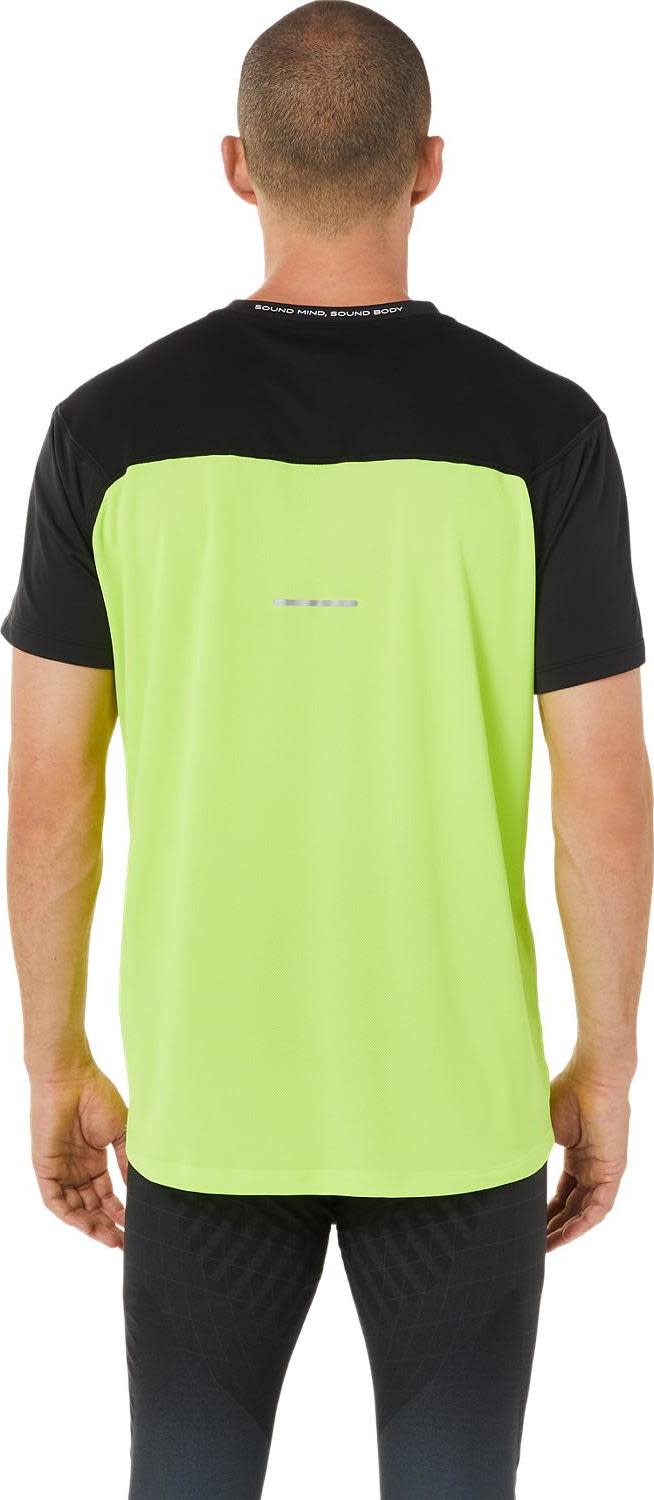 Men's Race SS Top PERFORMANCE BLACK/HAZARD GREEN Asics