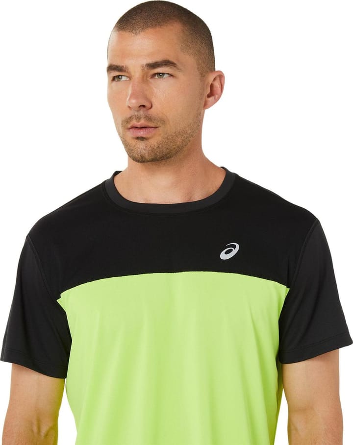 Men's Race SS Top PERFORMANCE BLACK/HAZARD GREEN Asics