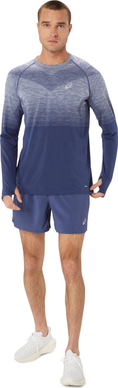 Men's Seamless LS Top Thunder Blue/Denim Blue Asics