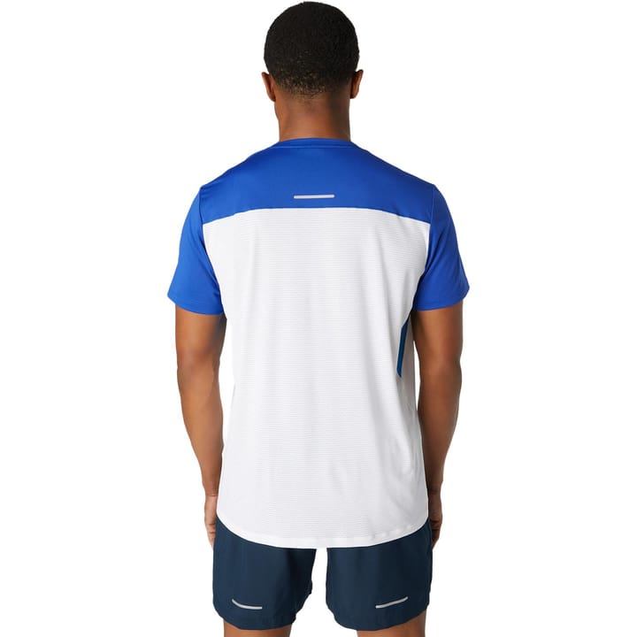 Men's Race Short Sleeve Top Brilliant White/Monaco Blue Asics