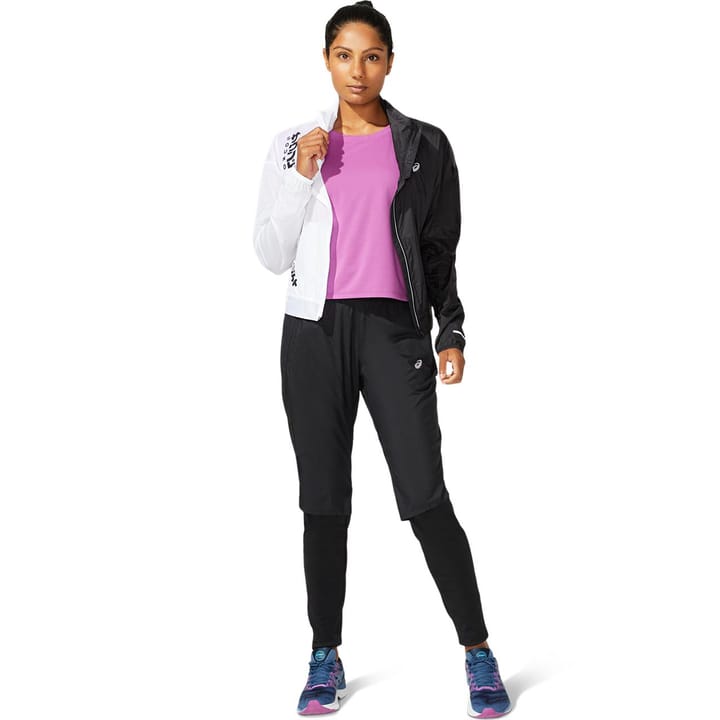 Women's SMSB Run Jacket Performance Black/Brilliant Wh Asics