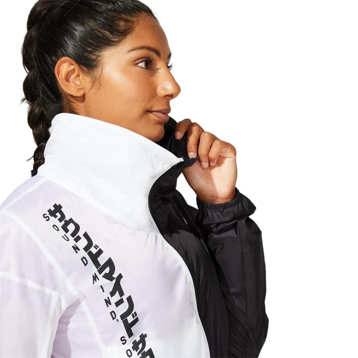 Women's SMSB Run Jacket PERFORMANCE BLACK/BRILLIANT WHITE Asics