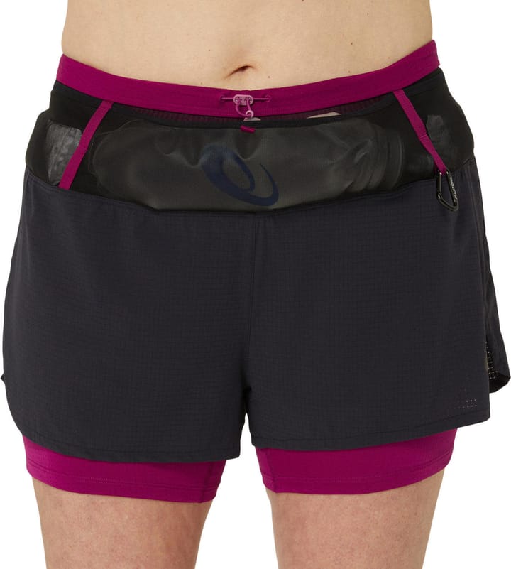 Asics Women's Fujitrail 2-N-1 Short Performance Black/Blackberry Asics
