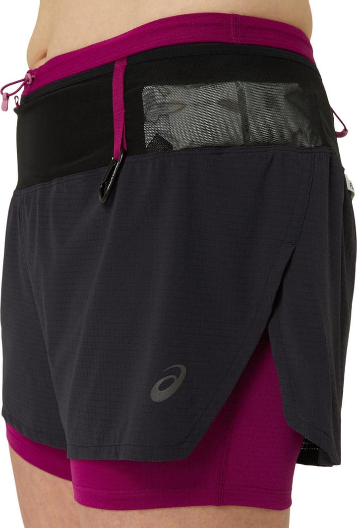 Asics Women's Fujitrail 2-N-1 Short Performance Black/Blackberry Asics