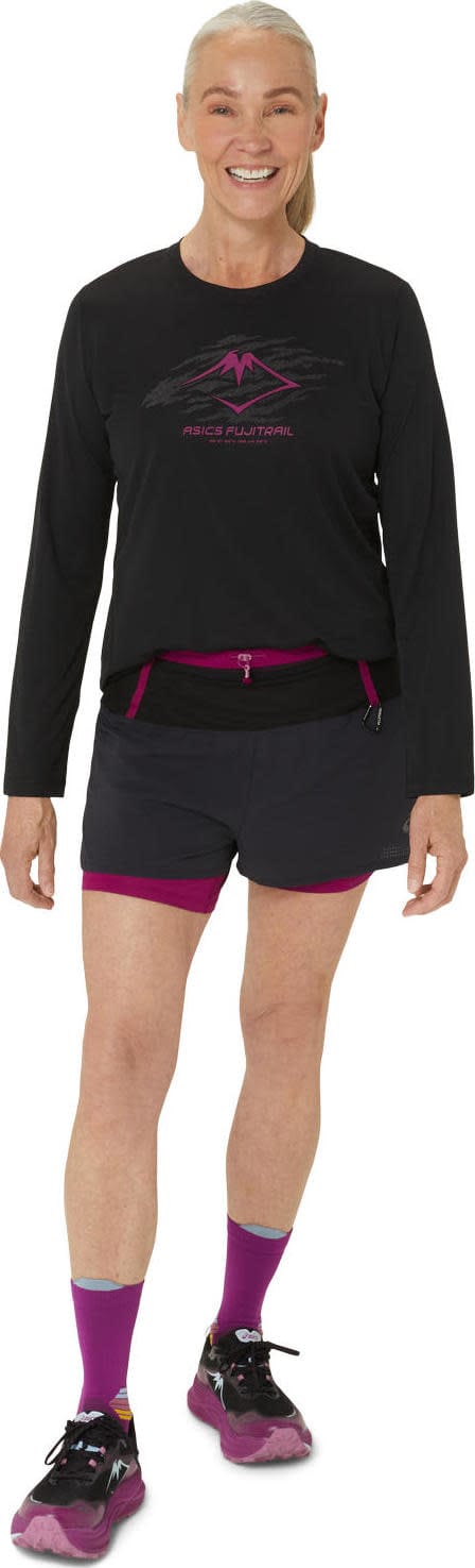 Asics Women's Fujitrail 2-N-1 Short Performance Black/Blackberry Asics