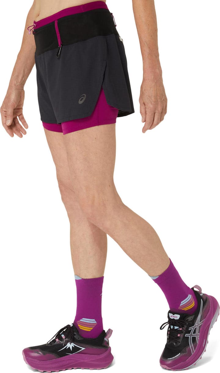 Asics Women's Fujitrail 2-N-1 Short Performance Black/Blackberry Asics