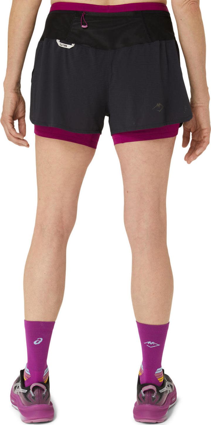 Asics Women's Fujitrail 2-N-1 Short Performance Black/Blackberry Asics