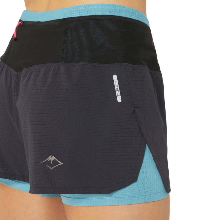 Asics Women's Fujitrail 2-N-1 Short Performance Black/Gris Blue Asics Asics Women's Fujitrail 2-N-1 Short Performance Black/Gris Blue Asics