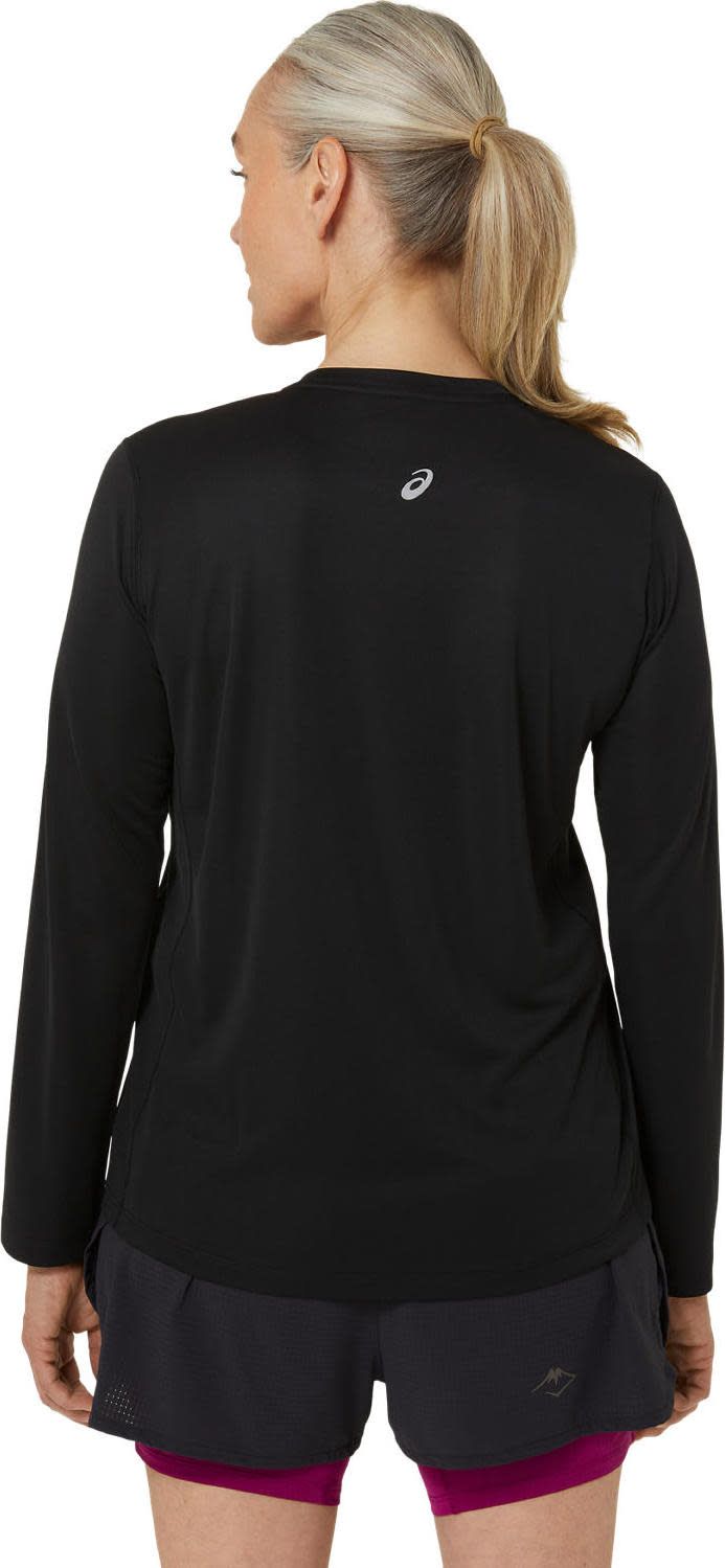 Asics Women's Fujitrail Logo Ls Top Performance Black/Blackberry Asics