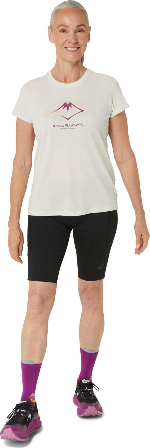 Asics Women's Fujitrail Logo SS Top Birch Asics