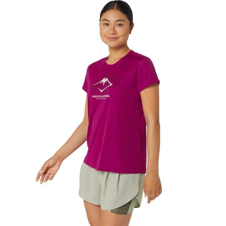 Asics Women's Fujitrail Logo SS Top Blackberry Asics