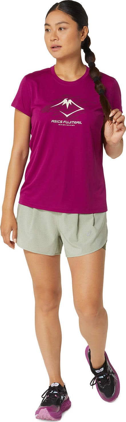 Asics Women's Fujitrail Logo SS Top Blackberry Asics