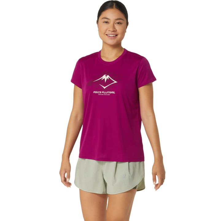 Asics Women's Fujitrail Logo SS Top Blackberry Asics