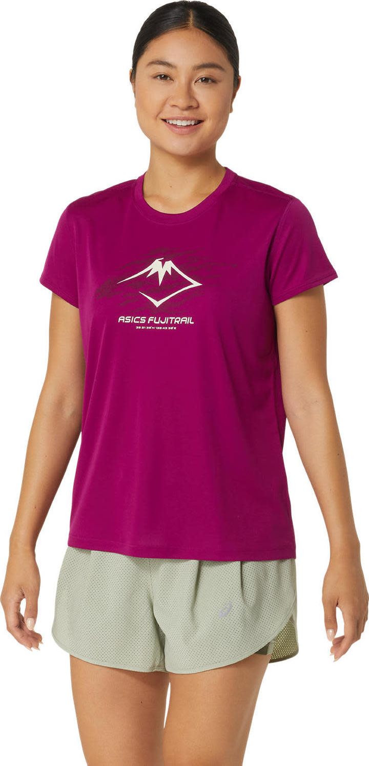 Asics Women's Fujitrail Logo SS Top Blackberry Asics