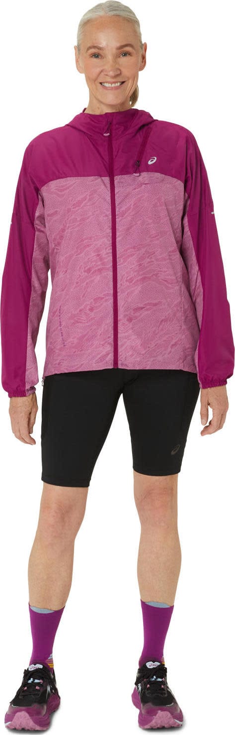 Asics Women's Fujitrail Packable Windbreaker Soft Berry/Blackberry Asics