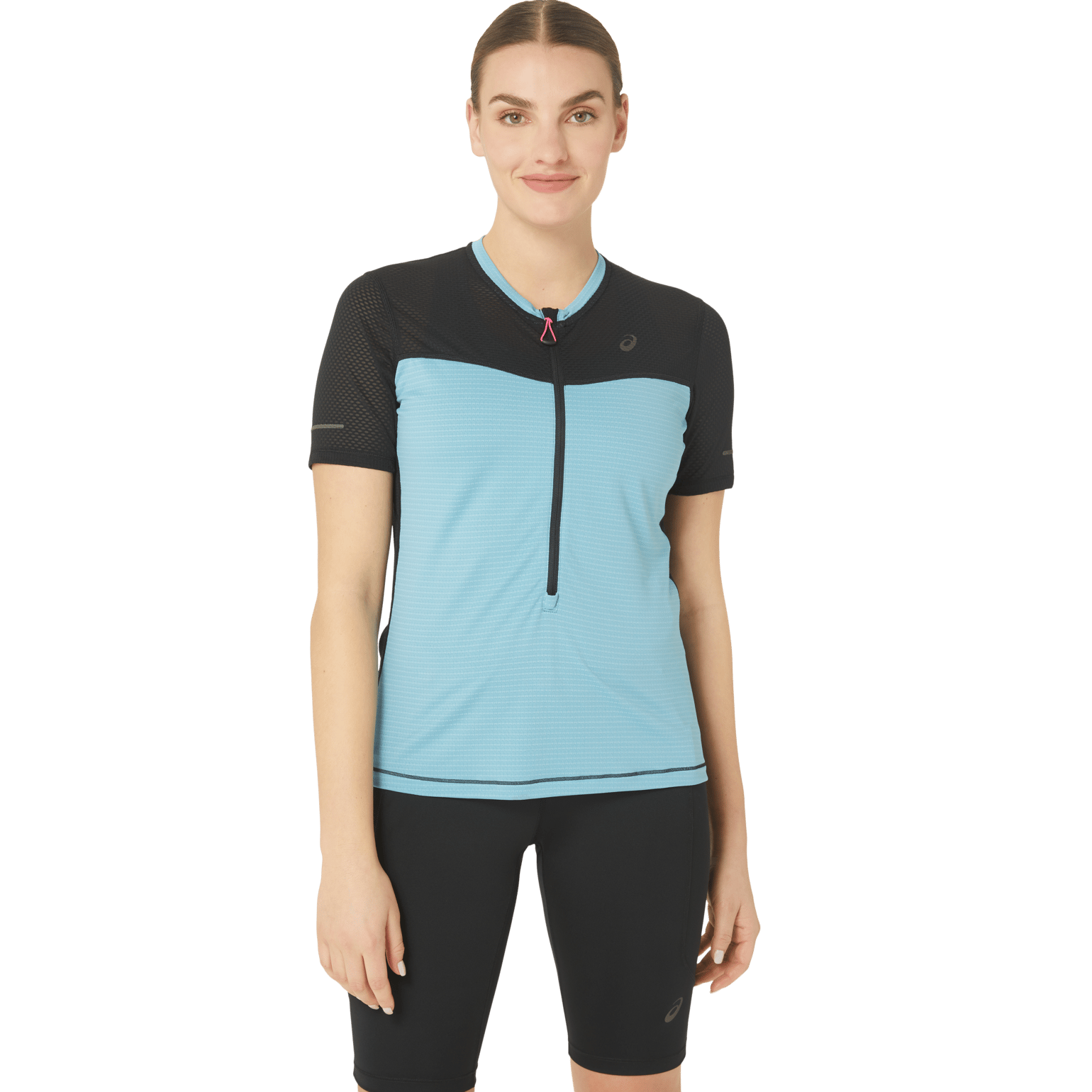 Women's Fujitrail Short Sleeve Top Performance Black/Gris Blue