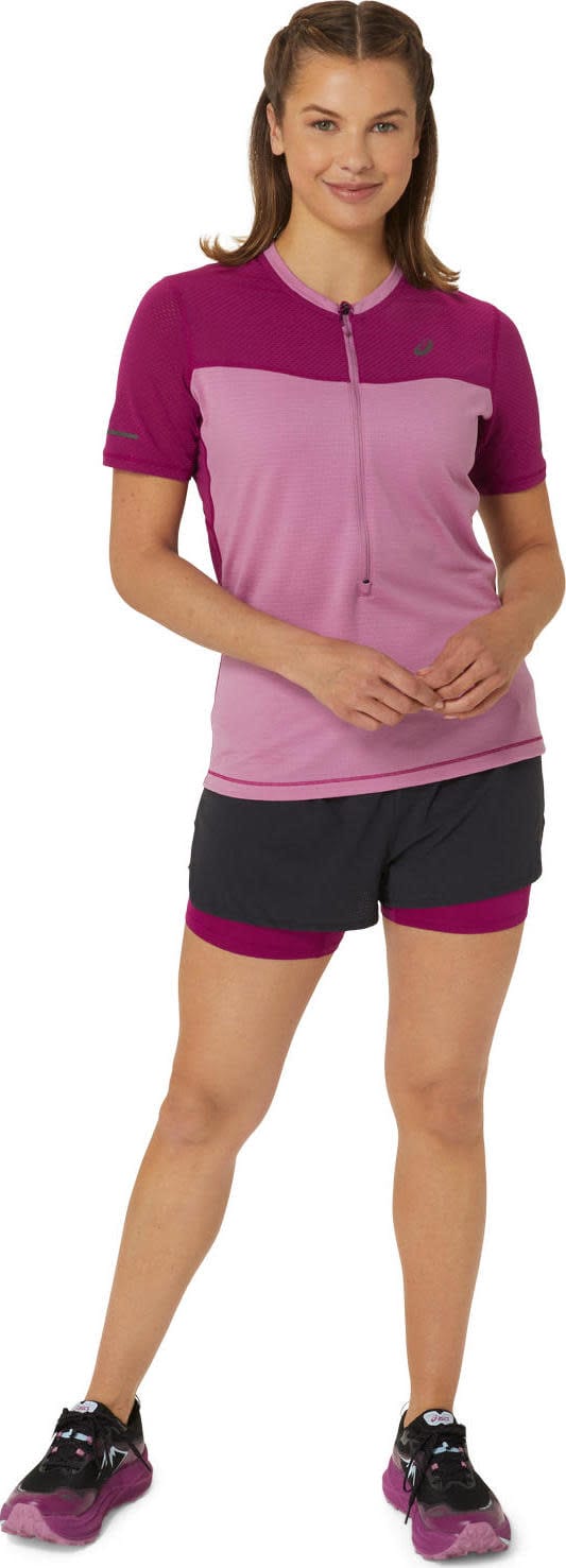 Women's Fujitrail Short Sleeve Top Soft Berry/Blackberry Asics