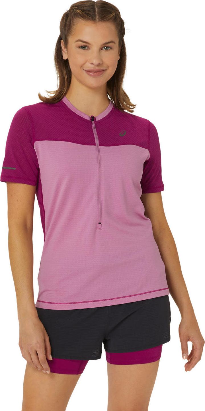 Women's Fujitrail Short Sleeve Top Soft Berry/Blackberry Asics