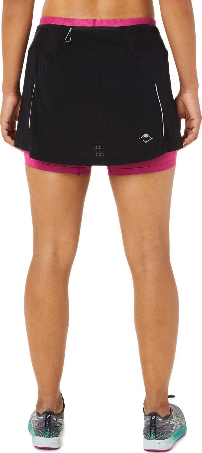 Asics Women's Fujitrail Skort Performance Black/Fuchsia Red Asics