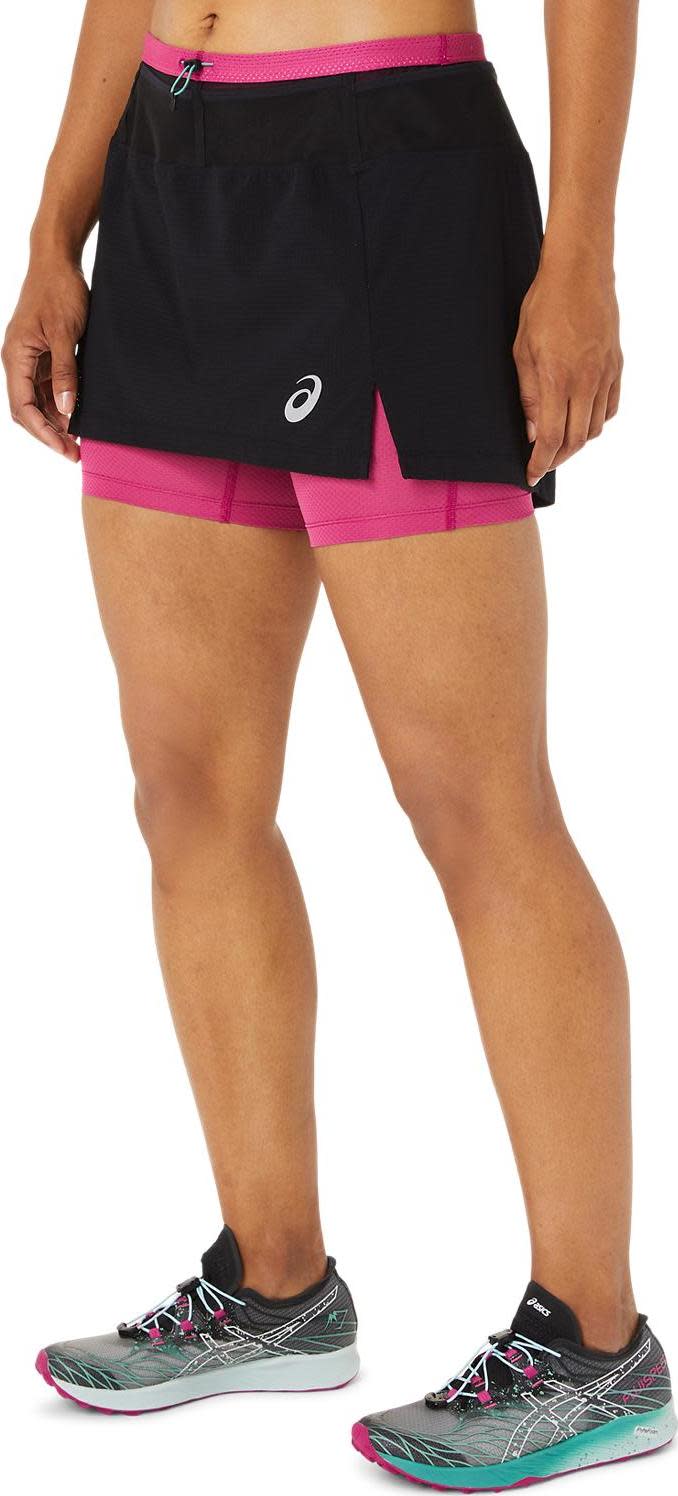Asics Women's Fujitrail Skort Performance Black/Fuchsia Red Asics
