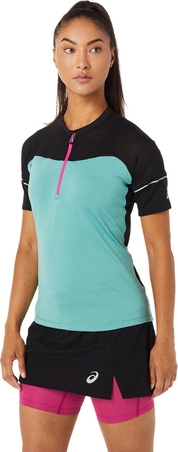 Asics Women's Fujitrail Top Sage/Performance Black Asics