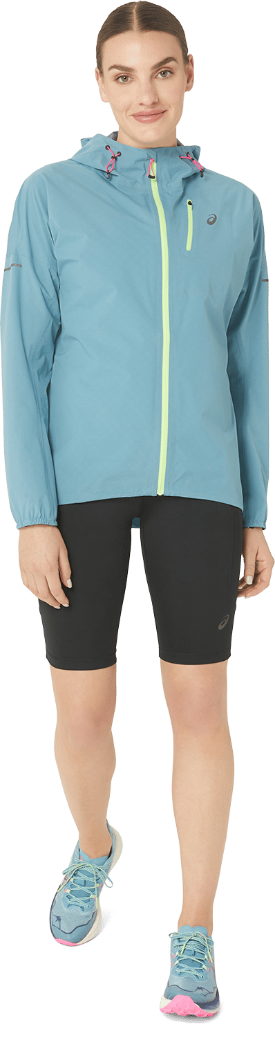 Women's Fujitrail Waterproof Jacket Gris Blue Asics