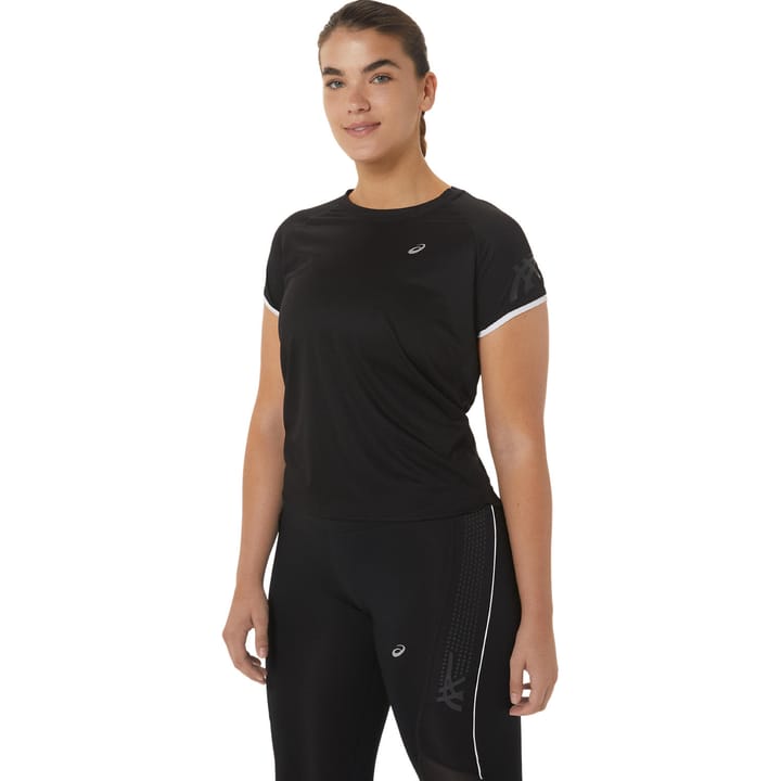 Asics Women's Icon Short Sleeve Top Performance Black Asics
