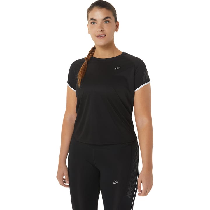 Asics Women's Icon Short Sleeve Top Performance Black Asics