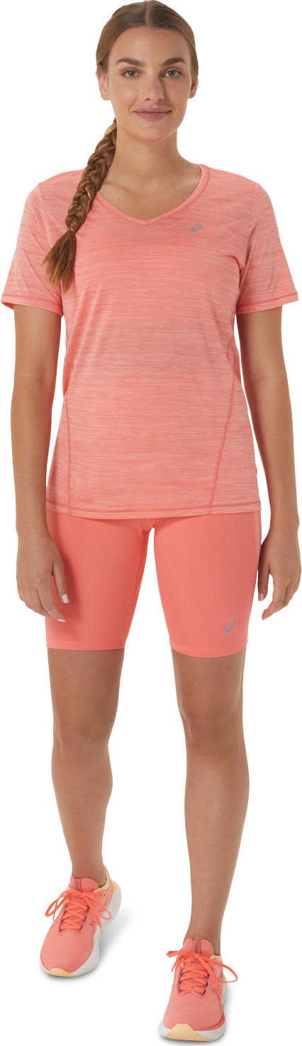 Asics Women's Race V-Neck SS Top Papaya/Guava Asics