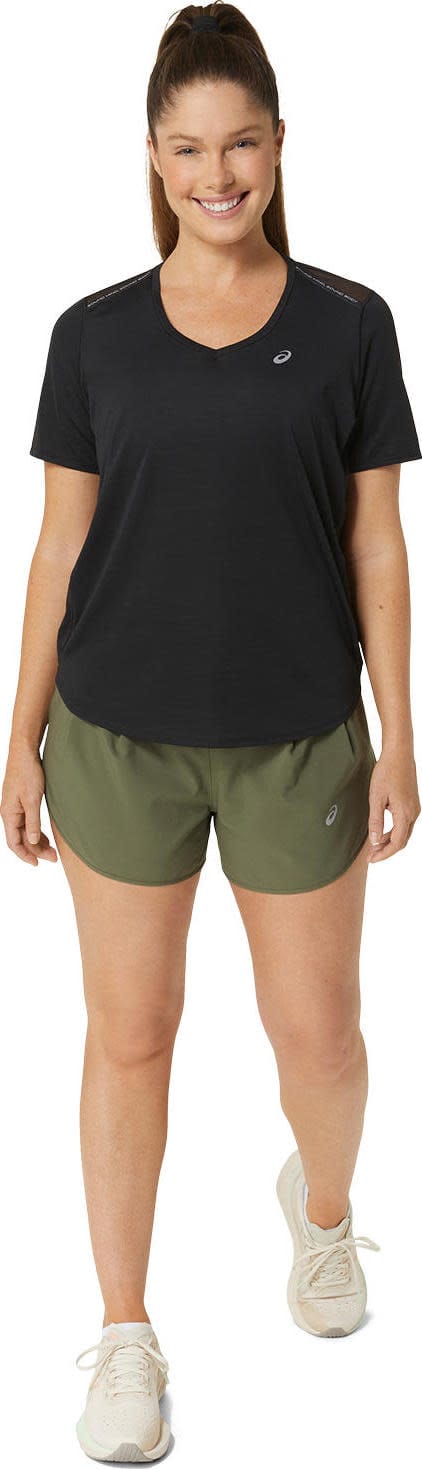 Asics Women's Road 3.5in Short Mantle Green Asics