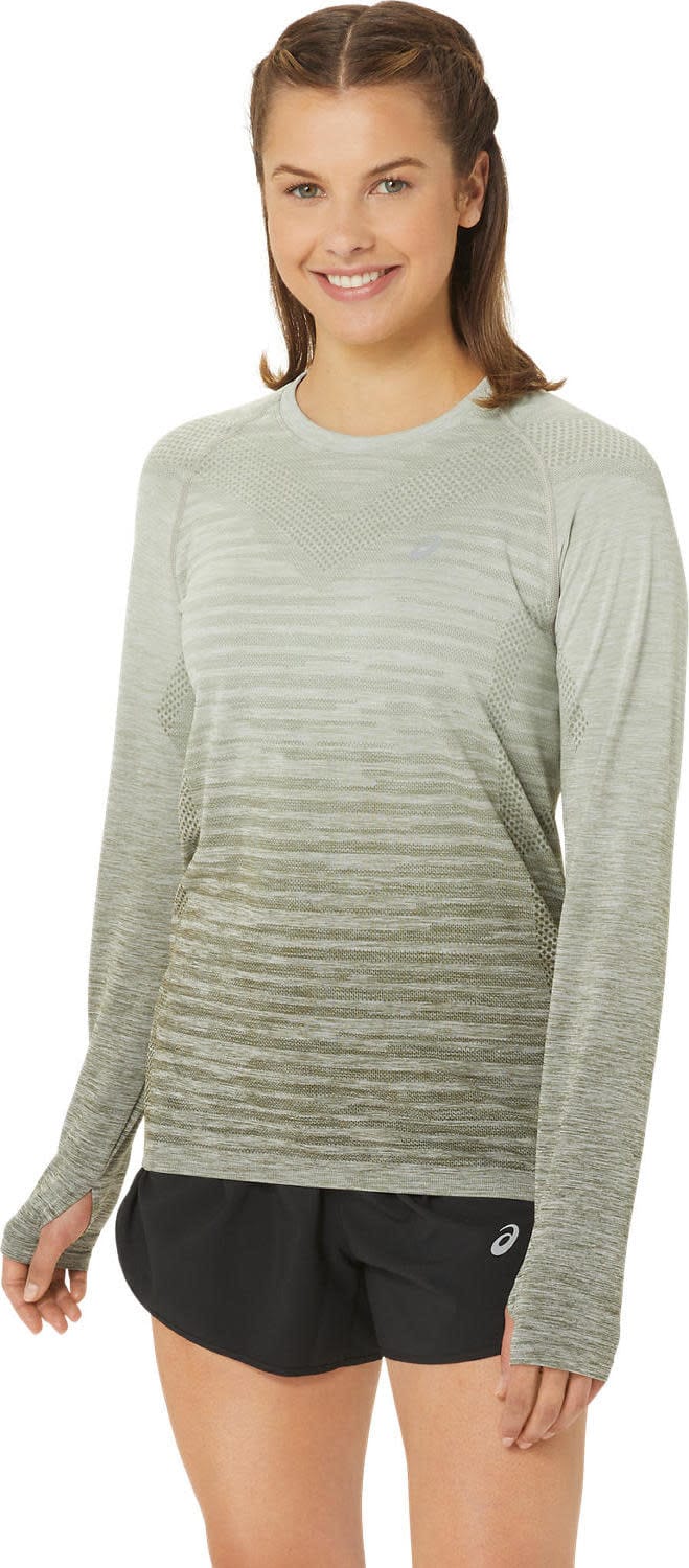 Women's Seamless LS Top Mantle Green/Olive Grey Asics