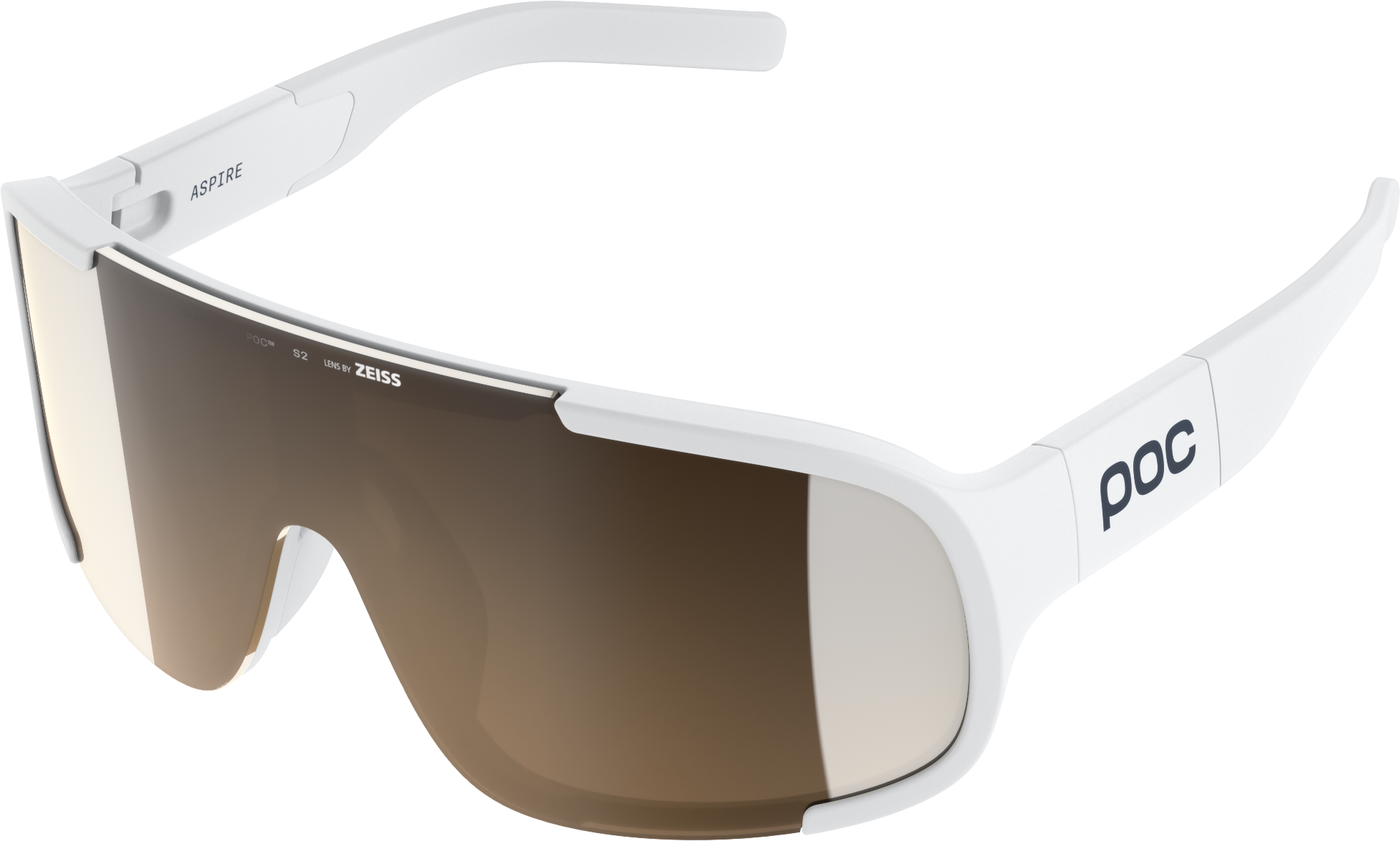 POC Aspire Bike Sunglasses Hydrogen White/Clarity Trail /Partly Sunny Silver
