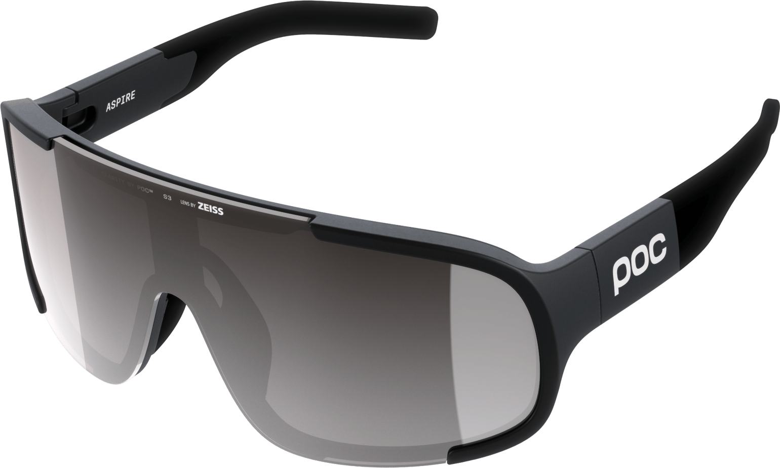 POC Aspire Bike Sunglasses Uranium Black/Clarity Road/Sunny Silver