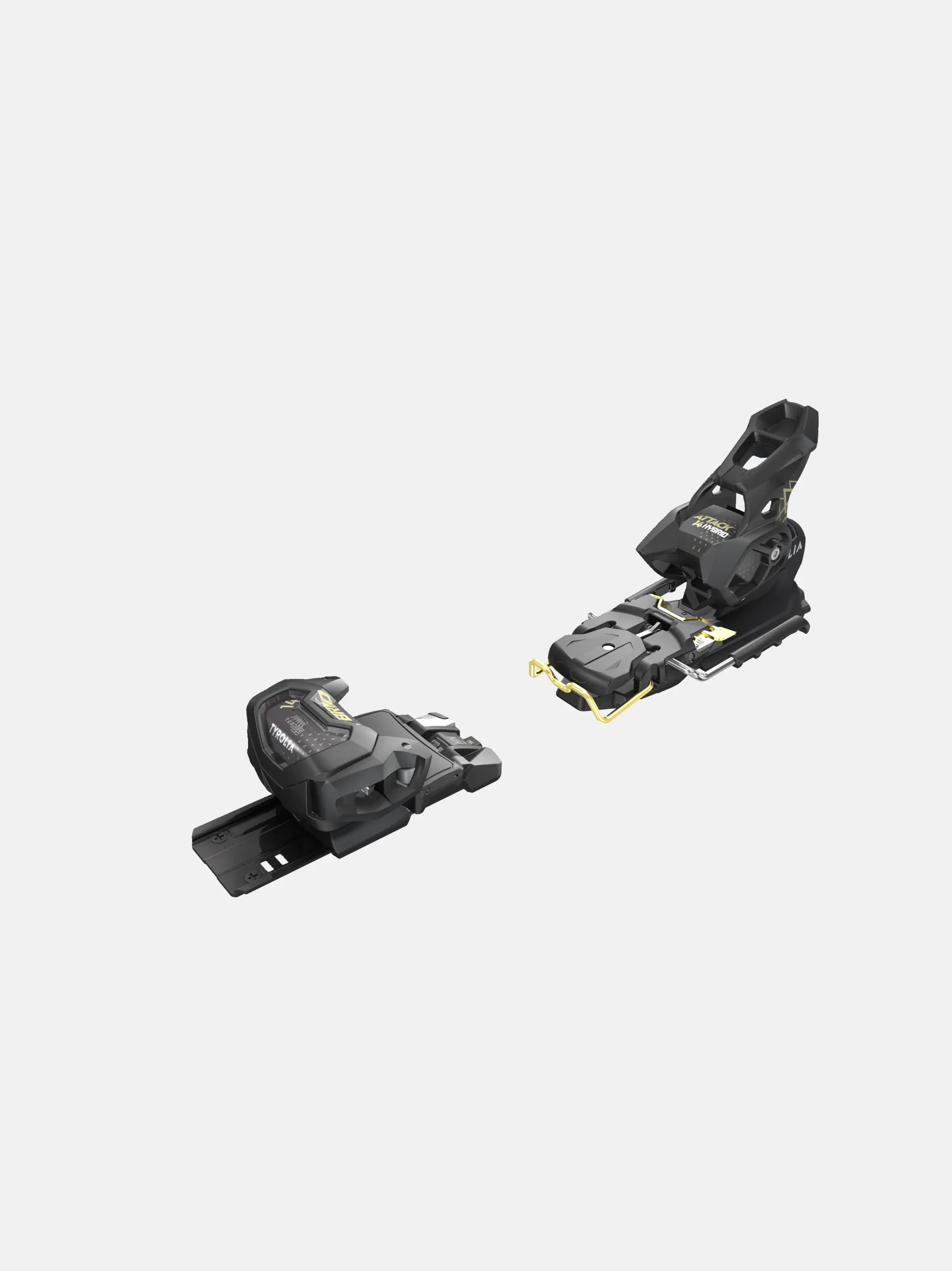Tyrolia Attack Hybrid 14 Mn/Pt Brake Width: 110 Solid Black/gold