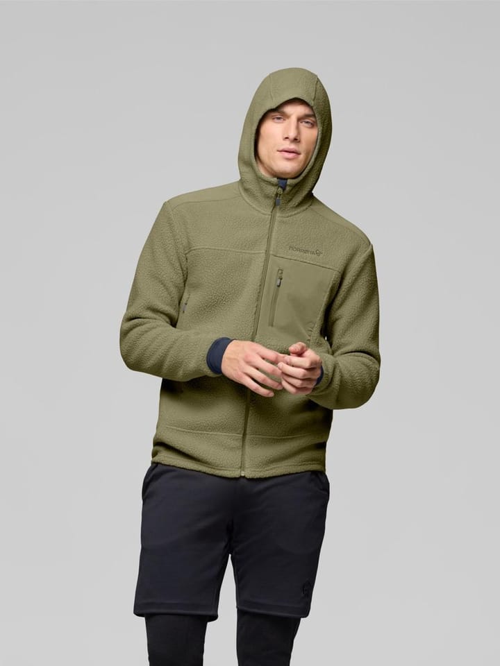 Norrøna Men's Trollveggen Warm3 Zip Hood Deep Lichen Green Norrøna