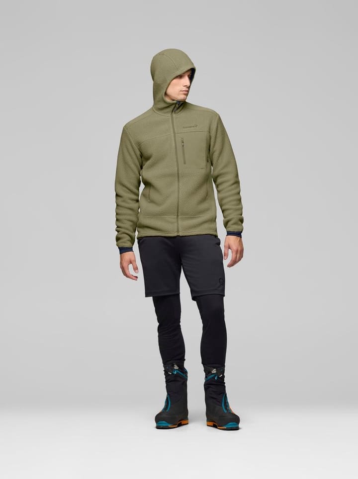 Norrøna Men's Trollveggen Warm3 Zip Hood Deep Lichen Green Norrøna